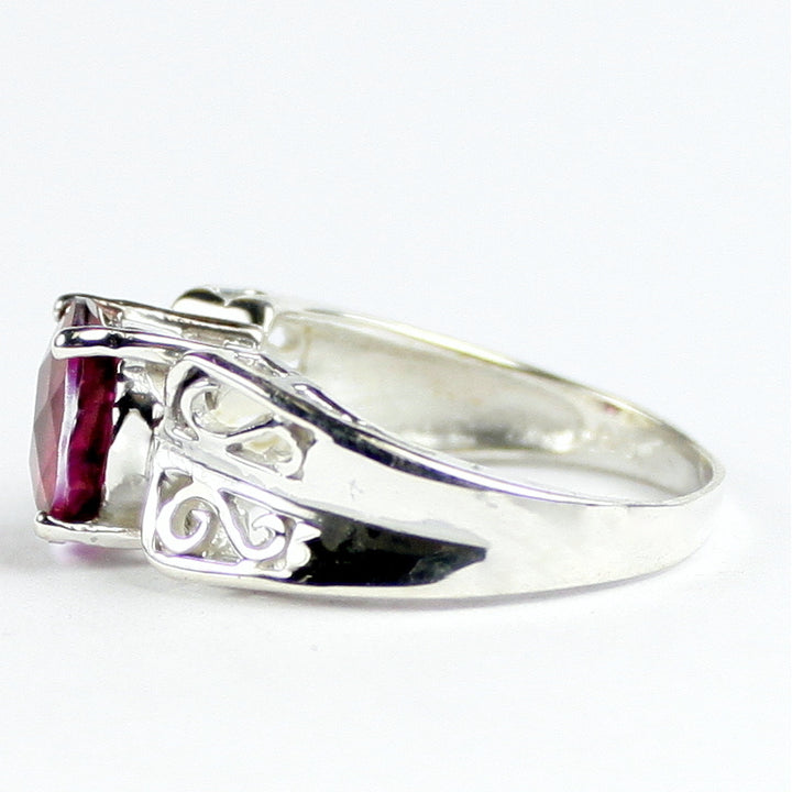 SR281 9x7mm Crimson Fire Topaz 925 Sterling Silver Ring Image 3