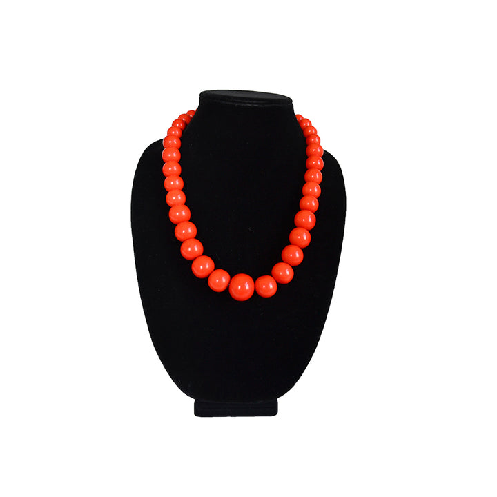 Necklace - Classic Style Red Beads - with jewelry box Image 2