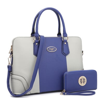 Dasein Women Slim Handbag Designer Purse Business Briefcase Satchel Rolled Top Handle Laptop Shoulder Bag Image 2