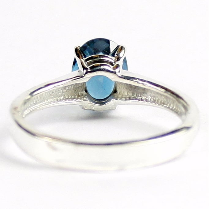 SR371 9x7mm London Blue Topaz 925 Sterling Silver Ring Image 4