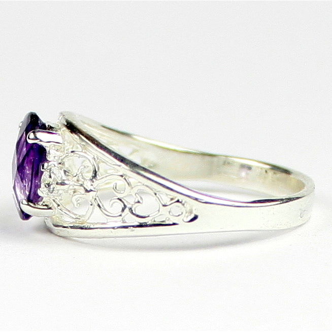 SR306 Amethyst 925 Sterling Silver Ladies Ring Image 3