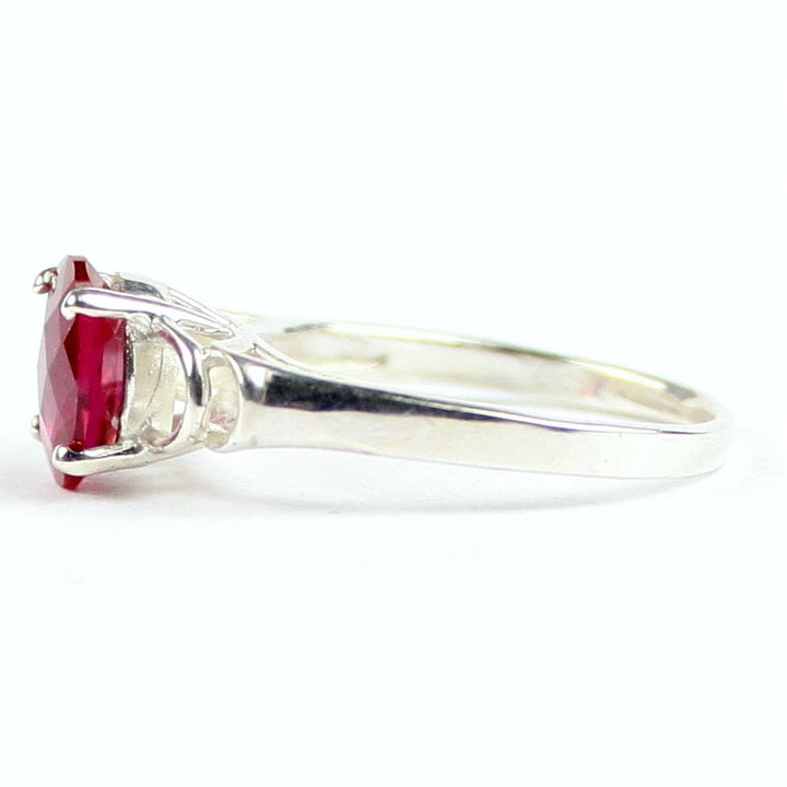 SR300 Created Ruby 925 Sterling Silver Ring Image 3