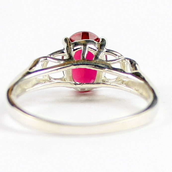 SR300 Created Ruby 925 Sterling Silver Ring Image 4