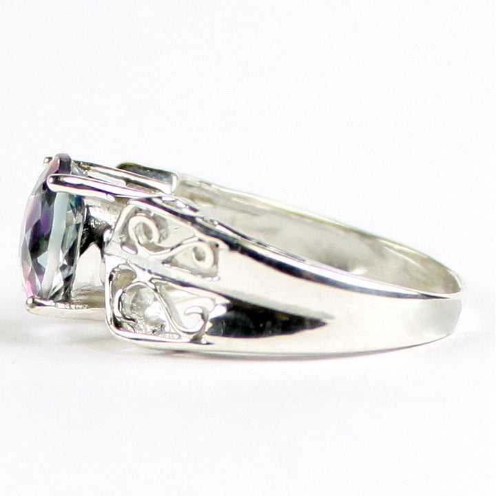 SR281 9x7mm Mystic Fire Topaz 925 Sterling Silver Ring Image 3