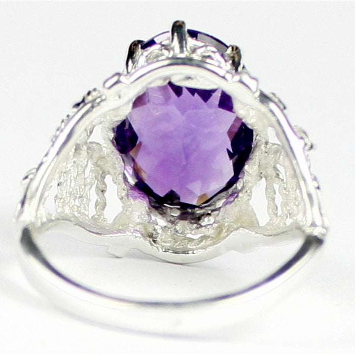 SR260 7 ct Amethyst 925 Sterling Silver Ladies Ring Image 4