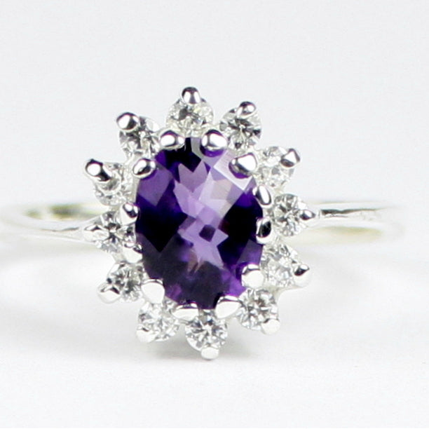 SR235 Amethyst 925 Sterling Silver Ladies Ring Image 1