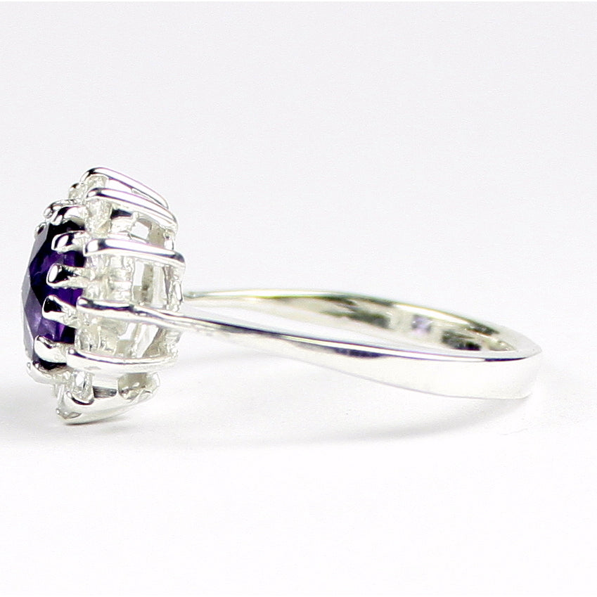 SR235 Amethyst 925 Sterling Silver Ladies Ring Image 3