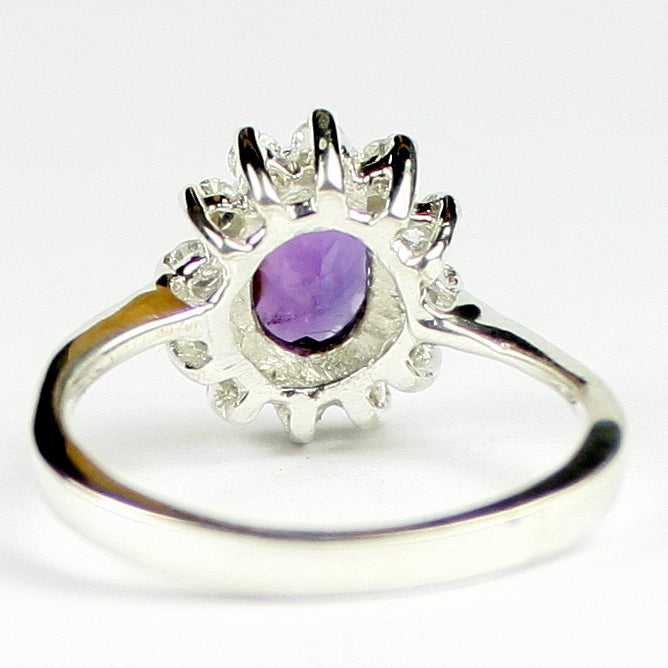 SR235 Amethyst 925 Sterling Silver Ladies Ring Image 4