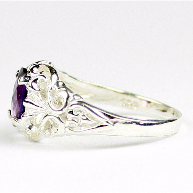 SR113 Amethyst 925 Sterling Silver Ring Image 3