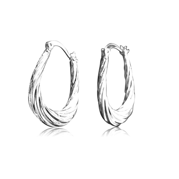 Set Of Two Twirled Hoop Earirngs Image 1