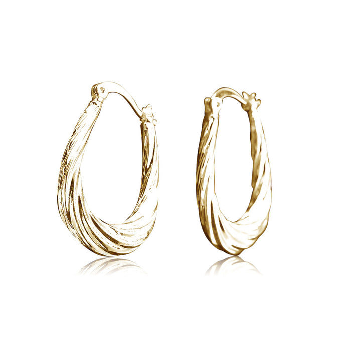 Set Of Two Twirled Hoop Earirngs Image 2