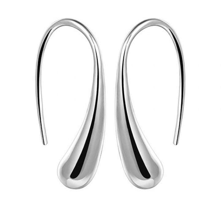 Sterling Silver Plated Waterdrop Hook Earrings Image 1