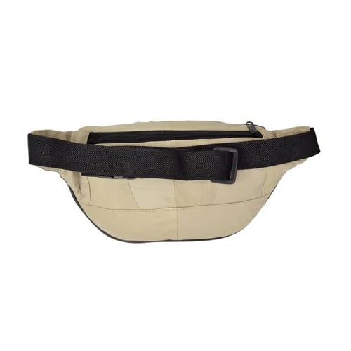 Genuine Leather mens womens travel phone holder Waist Pouch/Fanny pack Beige 005 C Image 1