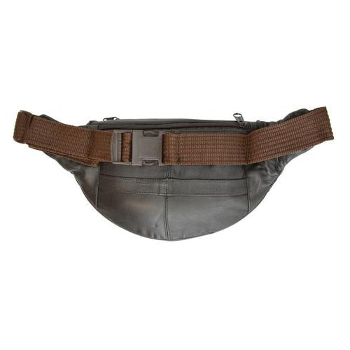 Genuine Leather mens womens travel phone holder Waist Pouch/Fanny pack Brown 002 Image 1