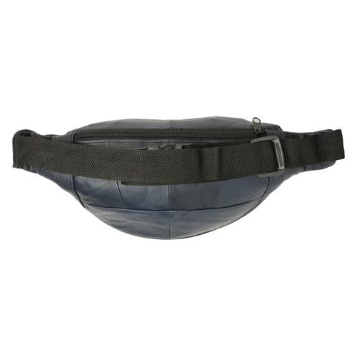 Genuine Leather mens womens travel phone holder Waist Pouch/Fanny pack Navy blue 006 C Image 1