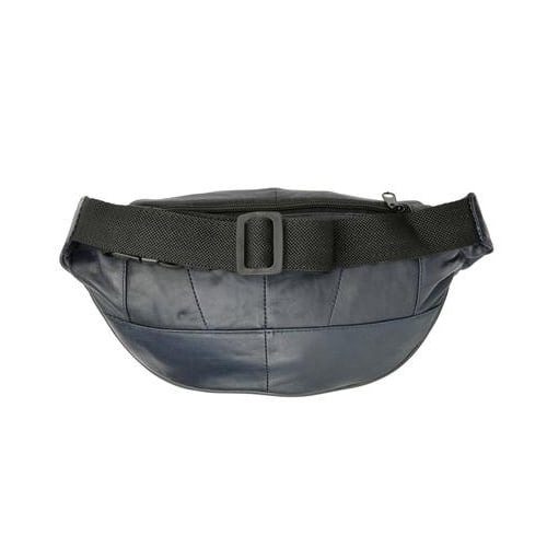 Genuine Leather mens womens travel phone holder Waist Pouch/Fanny pack Navy blue005 C Image 1
