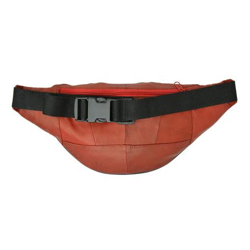 Genuine Leather mens womens travel phone holder Waist Pouch/Fanny pack Red 006 C Image 1