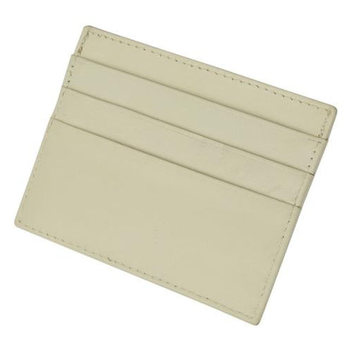 Premium Cream Soft Genuine Leather Simple Credit Card Holder Image 1