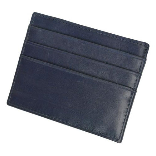 Premium Navy blue Soft Genuine Leather Simple Credit Card Holder Image 1