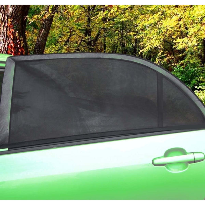 Zone Tech 2x Slip On Stretchable Mesh Protective Side Window Car Sun Shade Image 1