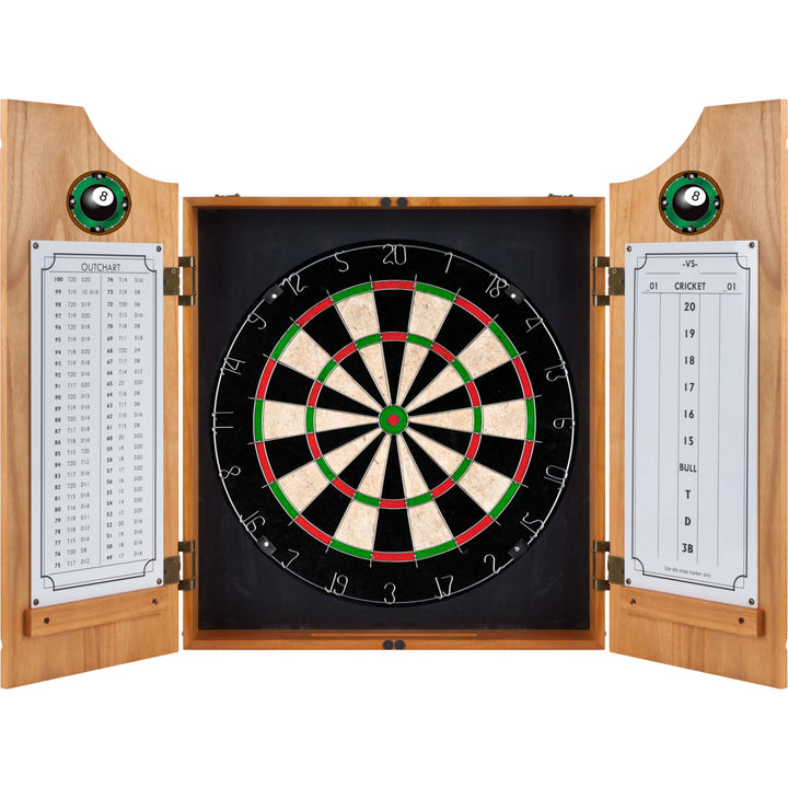 8-Ball Dart Cabinet includes Darts and Board Image 1