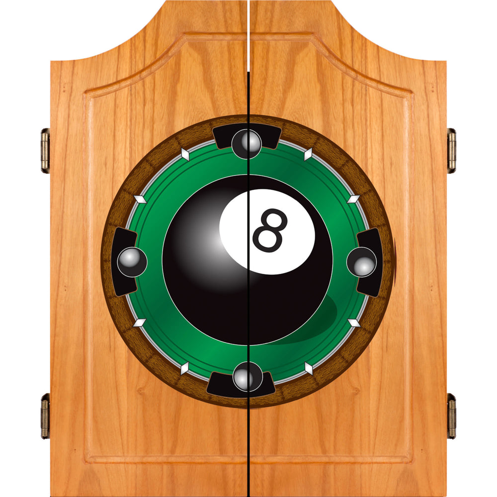 8-Ball Dart Cabinet includes Darts and Board Image 2