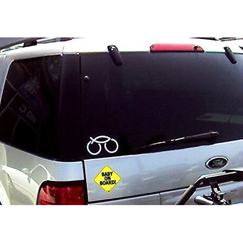 Zone Tech Premium Quality Reflective Convenient Reusable "Baby on Board" Vehicle Safety Sticker Image 2