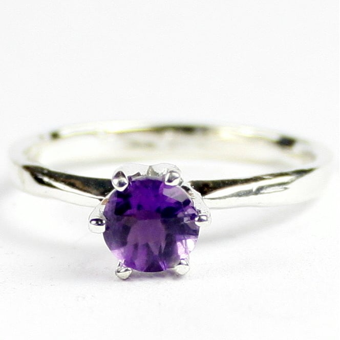 SR311 Amethyst 925 Sterling Silver Ring Image 1