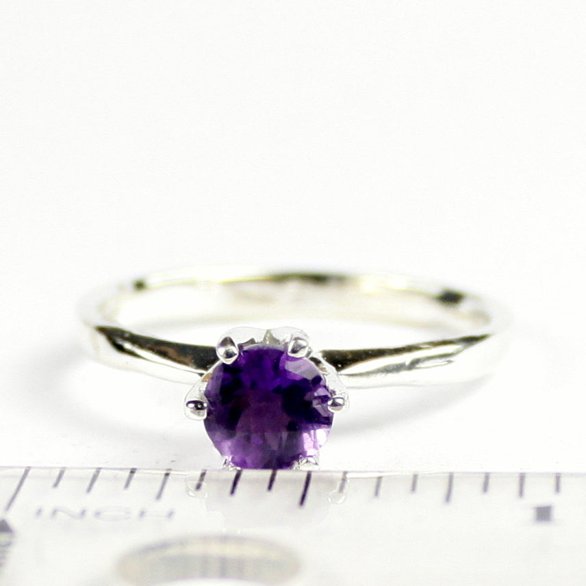 SR311 Amethyst 925 Sterling Silver Ring Image 4