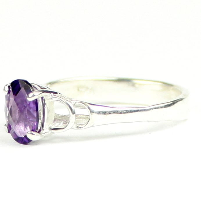 SR300 Amethyst 925 Sterling Silver Ladies Ring Image 2