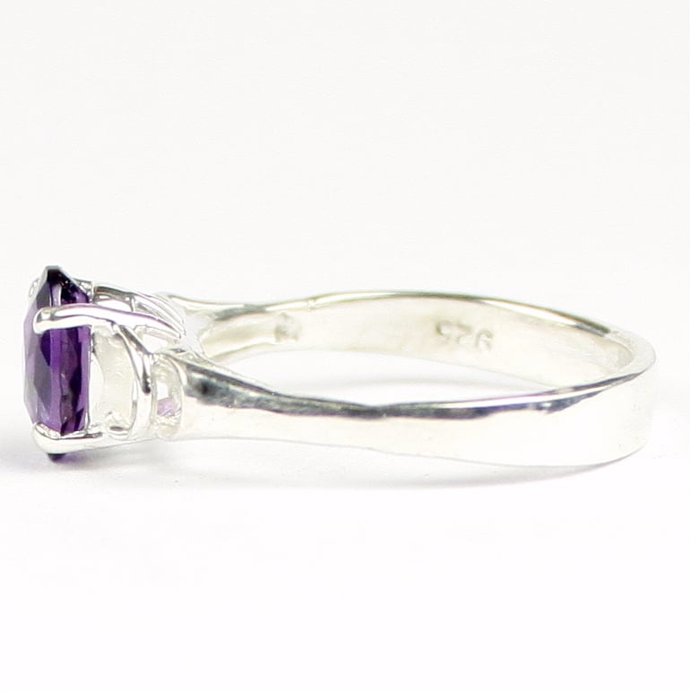 SR300 Amethyst 925 Sterling Silver Ladies Ring Image 3