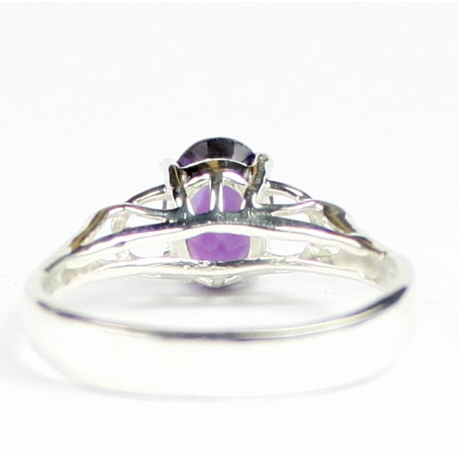 SR300 Amethyst 925 Sterling Silver Ladies Ring Image 4