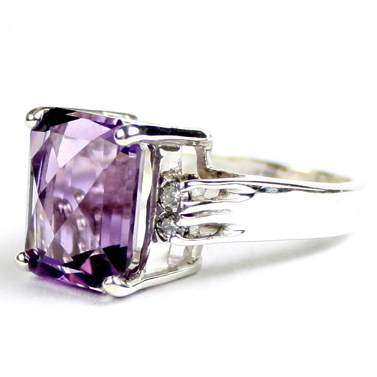 SR183 Amethyst 925 Sterling Silver Ring Image 2