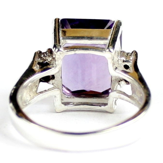 SR183 Amethyst 925 Sterling Silver Ring Image 4