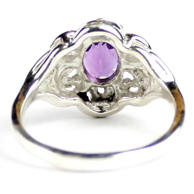 SR125 Amethyst 925 Sterling Silver Ladies Ring Image 4