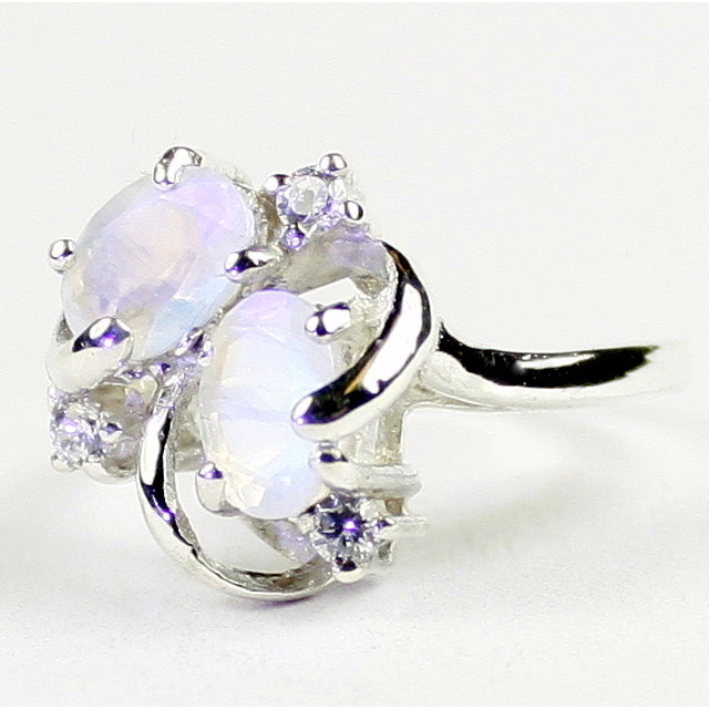 Sterling Silver Ladies Ring Rainbow MoonStone SR016 Image 2