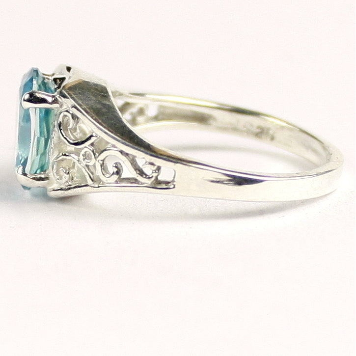 Sterling Silver Ladies Ring Paraiba Topaz SR005 Image 3