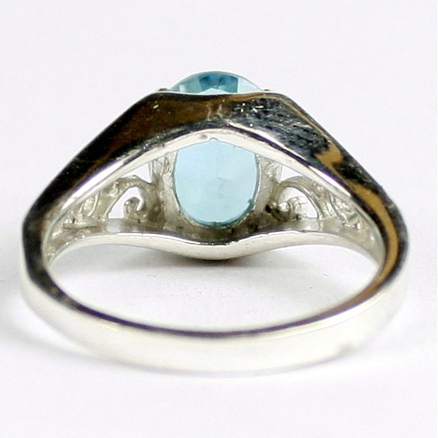 Sterling Silver Ladies Ring Paraiba Topaz SR005 Image 4