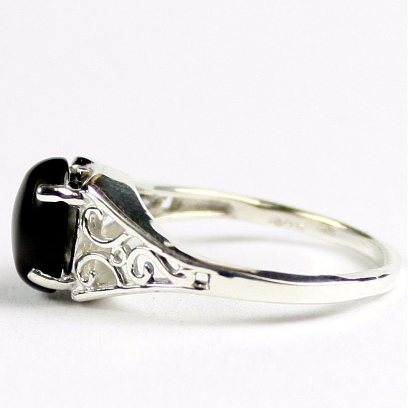 Sterling Silver Ladies Ring Black Onyx SR005 Image 3