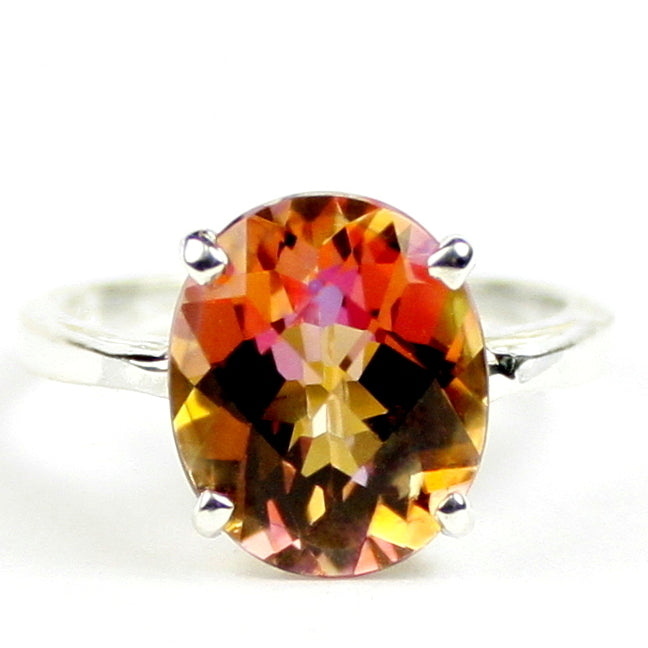 Sterling Silver Ladies Ring Twilight Fire Topaz SR055 Image 1