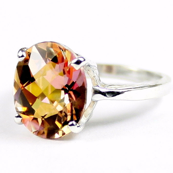 Sterling Silver Ladies Ring Twilight Fire Topaz SR055 Image 2