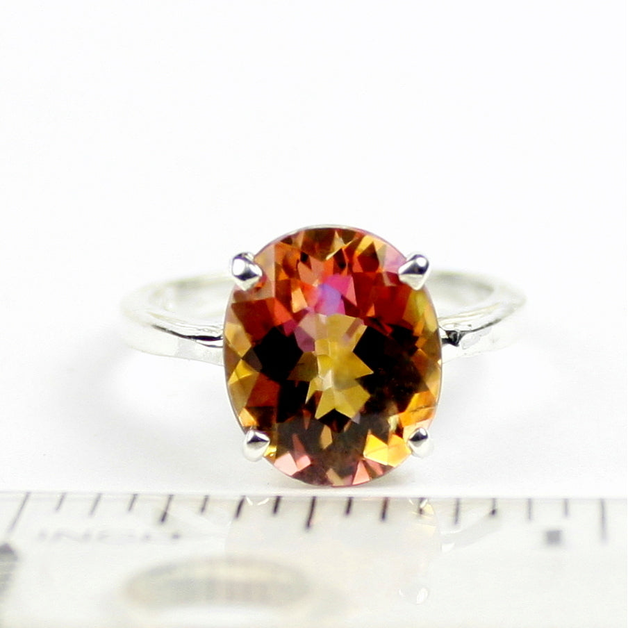 Sterling Silver Ladies Ring Twilight Fire Topaz SR055 Image 4