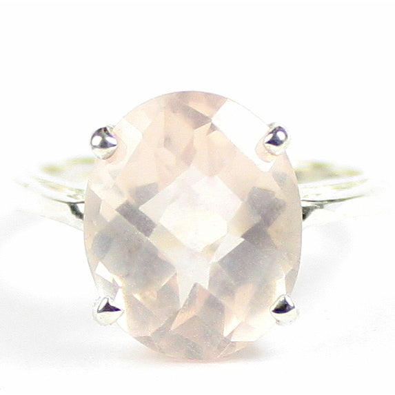 Sterling Silver Ladies Ring Rose Quartz SR055 Image 1