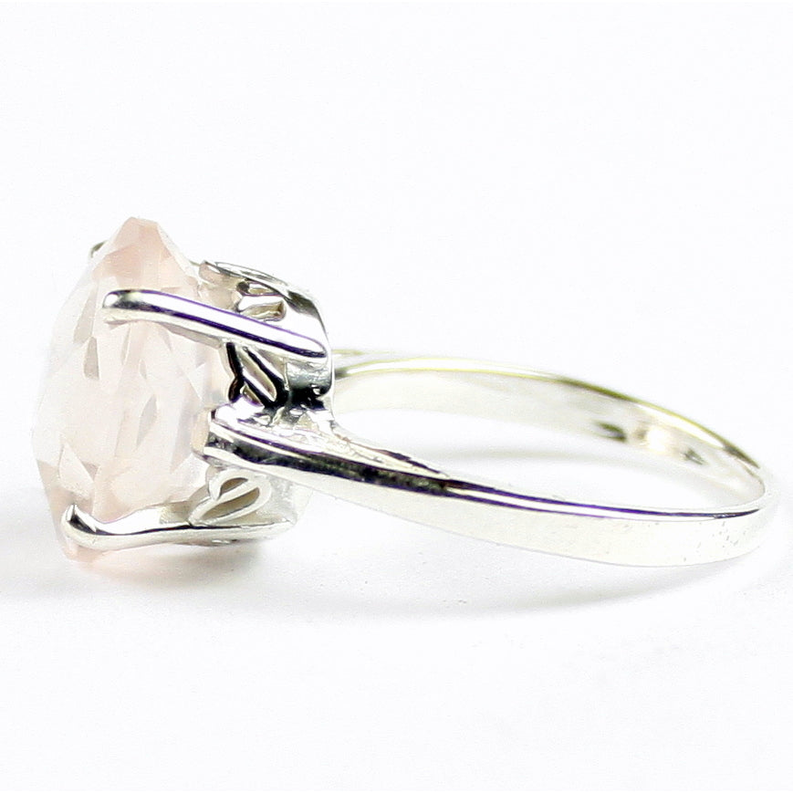 Sterling Silver Ladies Ring Rose Quartz SR055 Image 3