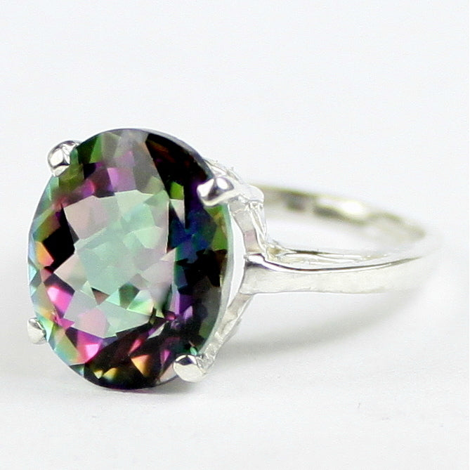 Sterling Silver Ladies Ring Mystic Fire Topaz SR055 Image 2