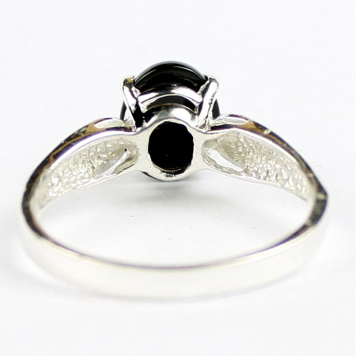 Sterling Silver Ladies Ring Black Onyx SR058 Image 4