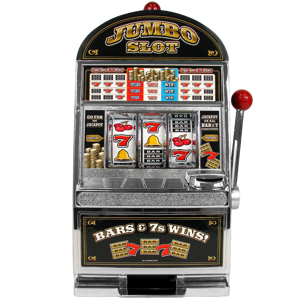 Jumbo Slot Machine Bank Replica with Casino Sounds and Flashing Light 14.5 Inch Image 2