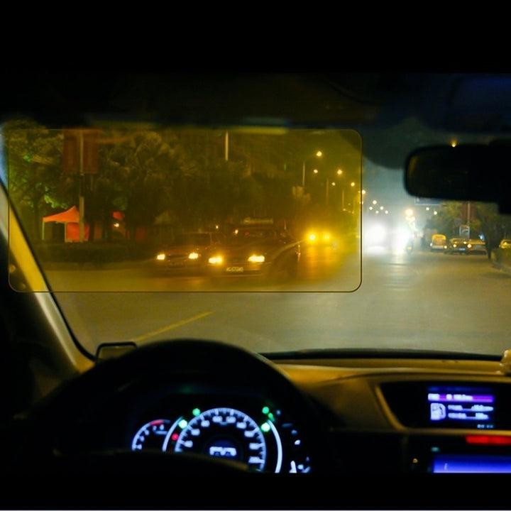 Zone Tech 2x Car Day and Night Anti Glare Tinted HD Sun Headlight Clip On Visor Image 4