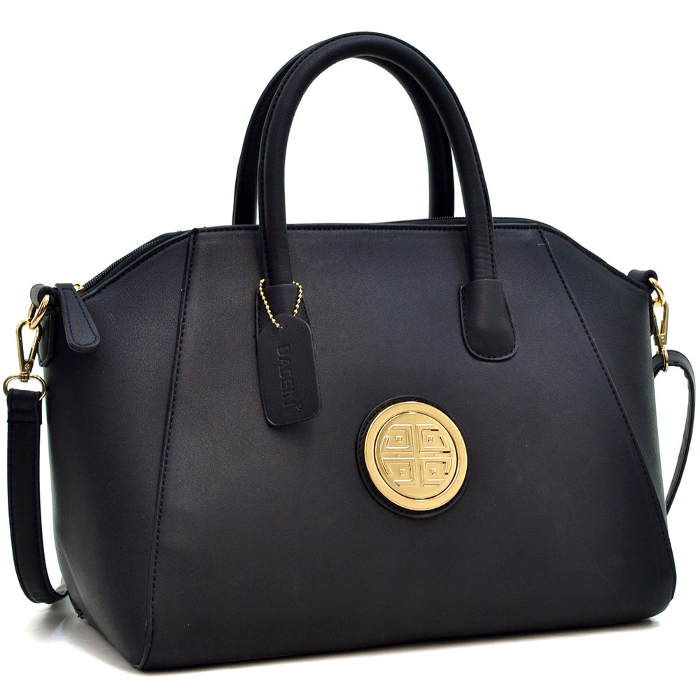 Dasein Faux Leather Weekender Satchel with Removable Strap Image 2