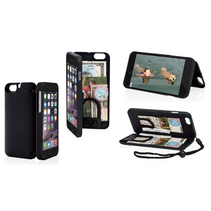 iPhone 6 Plus 6s Plus Wallet Case Card Holder Storage Wrist Strap with Mirror Image 4